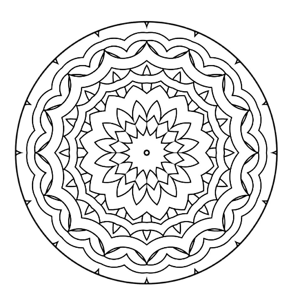 Cool relaxing Mandala drawing, pretty simple